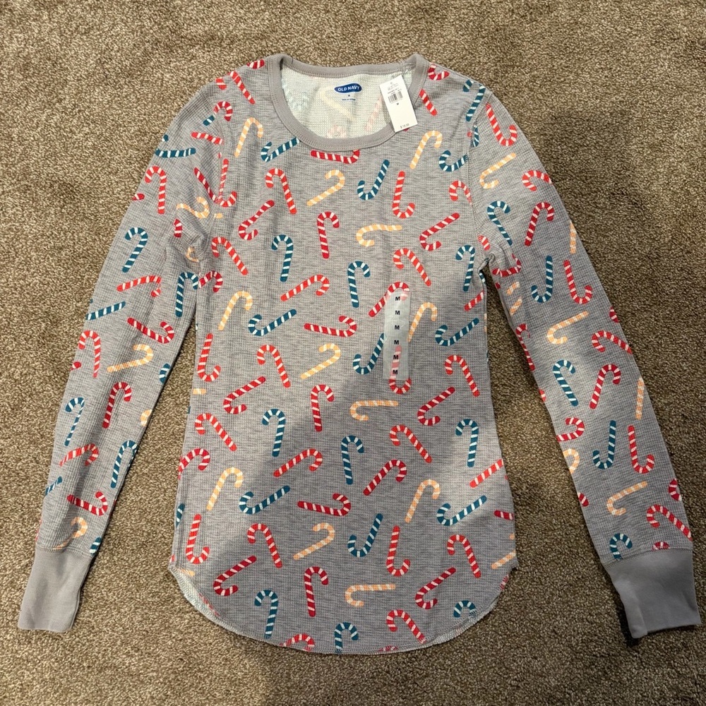 Old Navy Candy Cane Women Long Sleeve